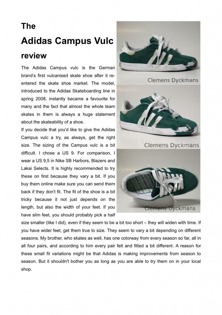 Adidas Campus Vulc Review - Weartested - Detailed Skate Shoe Reviews