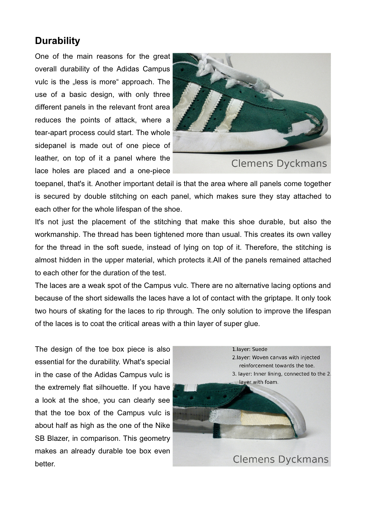 Adidas Campus Vulc review - Weartested - detailed skate shoe reviews